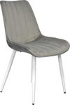 купить Комплект стол и стулья Evelin di Costacurta стол Raffles Oval White + 4 стула YTC 055WH Blu-13 Light grey в Кишинёве 