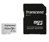 512GB MicroSD (Class 10) UHS-I (U3) +SD adapter,  Transcend "TS512GUSD300S" (R/W:95/45MB/s) 