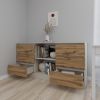 cumpără Comodă Smartex (16151) Т3 140cm Kashemir+Stejar Inchis în Chișinău 