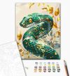 cumpără Tablou pe numere BrushMe BS54118 (în cutie) Șarpe smarald cu culori metalizate în Chișinău 