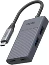 купить Переходник для IT Rapoo 226496 UCH-4013 USB-C Hub, USB-C to USB-A and USB-C, grey в Кишинёве 