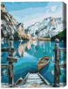 купить Картина по номерам BrushMe RBS29450FC 30x40 сm (fără cutie) Barcă lângă lac в Кишинёве 