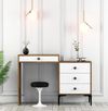 cumpără Măsuţa de toaletă Trendy Lizbon 551, Nuc, Alb, 124x84x40cm (masa de machiaj) (GTR001460) în Chișinău 
