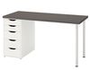купить Офисный стол Ikea Lagkapten/Alex 140x60 Grey/White в Кишинёве 