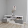 cumpără Comodă TV Smartex (16317) Т6 100cm TV Alb+Grafit în Chișinău 