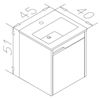 cumpără Dulap pentru lavoar Orka Brick 45 White/Mese Oak în Chișinău 