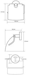 купить Держатель бумаги Bemeta Graphit, suport hirtie WC 156112012 в Кишинёве 
