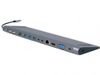 Adapter 9-in-1 Type-C to LAN/VGA/4K HDMI/AUX/USB3.0/SD/Type-C socket, Cablexpert A-CM-COMBO9-01 