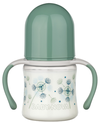 ”Baby-Nova” Biberon din silicon cu gât larg cu mânere,150 ml, 0 - 24 luni, debit lent, fără BPA, cu tetină suplimentară