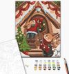 купить Картина по номерам BrushMe RBS1016FC 30x40 сm (fără cutie) Iepurași de sărbătoare в Кишинёве 