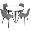 купить Комплект стол и стулья Evelin di Costacurta стол DT-402-3B + 4 стула XR-154B Grey5 (rogojca) в Кишинёве 