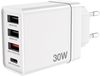 купить Зарядное устройство сетевое Verbatim VER_49701 USB Charger 30W, 4 Port, White в Кишинёве 
