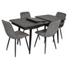 cumpără Set masă și scaune Evelin di Costacurta стол DT-431-3R B + 4 стула YTC-080B, BLU-14 Dark grey în Chișinău 