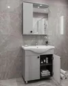 cumpără Dulap pentru lavoar Mashtab 12178 Palma (Basic) cu 2 uși 650x370x850 Gri mat în Chișinău 