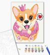 cumpără Tablou pe numere BrushMe KBS7102FC 30x40 сm (fără cutie) Prințesa corgi în Chișinău 