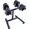 cumpără Ganteră LivePro 41152 Set gantere adjustable Dumbbells With Rack 20kg, LP8006/20/BK în Chișinău 