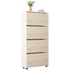 купить Полка для обуви Mobildor-Lux Leo 100x27x164 cm Sonoma/White в Кишинёве 