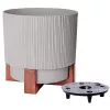 cumpără Ghiveci pentru flori Aleana 128023 Oslo cu insertie si suport decorartiv d16 cm, cacao în Chișinău 