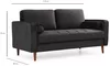 cumpără Canapea Trendy Roma Negru, 90x70x175cm (2 locuri) în Chișinău 