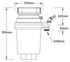 купить Измельчитель пищевых отходов McAlpine 70097 Perfect Grind 1.07 L WDU-3ASEU-POL в Кишинёве 