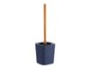 Щетка WC c подставкой Tendance Rubber, ручка бамбук, синий
