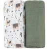 купить Аксессуар для пеленания Petite&Mars 417365 Set 2 pelinci de muselina din bambus Misty Llama Vibes, 120x120cm в Кишинёве 