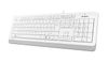 Keyboard A4Tech FK10, Multimedia Hot Keys, Laser Inscribed Keys , Splash Proof, White/Grey, USB 