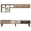 купить Стенка Trendy Milano Орех, Белый мрамор, 180x40x35 см (GTR000179) в Кишинёве 
