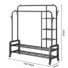 cumpără Cuier pentru haine miscellaneous RM2619 Suport pentru haine 150x54x150cm, metal negru în Chișinău 