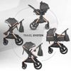cumpără Сărucior pentru copii Coccolle Melora Diamond Black, 3in1 cu landou transformabil în Chișinău 