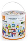 купить Игрушка Viga 59696 Set cuburi colorate din lemn 100 buc в Кишинёве 