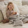 купить Детское постельное белье BabyOno 1658 Patura de bumbac cu captuseala din fleece Grey в Кишинёве 