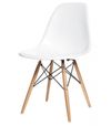 купить Пластиковый стул с деревянными ножками,500x460x450x820 мм,белый в Кишинёве 