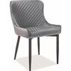 купить Стул Signal Colin B velvet szary bluvel 14 / met.czarny в Кишинёве 
