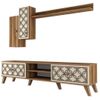 cumpără Set mobilă living Trendy Clasa S, Nuc, Crema 180x44x35cm în Chișinău 