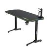 Gaming Desk Gamemax D140-Carbon RGB, 140x60x75cm, Headsets hook, Cup holder, Cable managment,RGB Led 