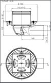 cumpără Sifon de pardoseala orizontal PP D. 75 pentru balcon/terasa, cu grila inox (145 x 145 mm) HL5100T  HL în Chișinău 