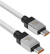 купить Кабель для моб. устройства Baseus CAKW000202 CoolPlay Series Type-C to Type-C 5A 100W 1m, White в Кишинёве 