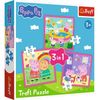 купить Головоломка Trefl 34873 Puzzles 3in1 Peppa and friends, Peppa Pig в Кишинёве 