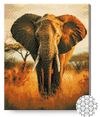 cumpără Tablou pe numere Art Gallery GA87377 Mozaic cu diamante 40x50cm Elefant in savana în Chișinău 