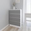 купить Комод Smartex (16034) Т1 70cm Alb+Grafit в Кишинёве 