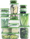 купить Контейнер для хранения пищи Ikea Pruta 17 штук Transparent/Green в Кишинёве 