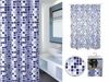 купить Занавеска для ванной MSV 44257 180x200cm голубая мозаика в Кишинёве 