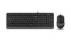 Keyboard & Mouse A4Tech F1010, Laser Engraving, Splash Proof, 1600 dpi, 4 buttons, Black/Grey, USB 