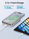 cumpără Acumulator extern USB (Powerbank) Ugreen 25208 Mini Magnetic Wireless Qi 10000mAh, Beige în Chișinău 