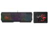 Игровая клавиатура, мышь и коврик для мыши Bloody B1700, Черный 