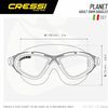 cumpără Accesoriu pentru înot Cressi-Sub Ochelari Inot Planet Sil Black/Frame Red Smoked Lens (De202758) în Chișinău 