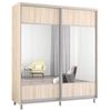купить Шкаф Mobildor-Lux Арон с горизонтальными зеркальными раздвижными дверями (230x60x240H см) Sonoma в Кишинёве 