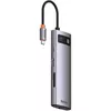 купить Переходник для IT Baseus WKWG080113 8in1 Type-C, Metal Gleam Series, Space Gray в Кишинёве 