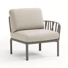 купить Кресло модуль правый / левый с подушками c водоотталкивающей тканью Nardi KOMODO ELEMENTO TERMINALE DX/SX TORTORA-TECH panama 40372.10.131 в Кишинёве 